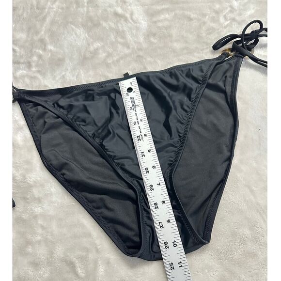 J.Crew Bikini Bottom Women's Plus 2X Black O-Ring Curved-Waist Cheeky String NWT - Picture 6 of 8